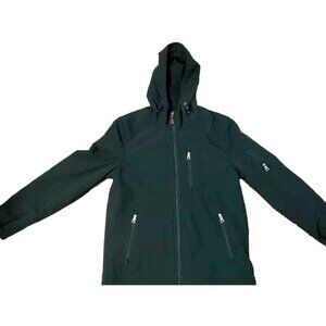 Guess Womens Black Insulated Coat Ski Winter Warm Jacket Soft Shell Size 2XL XXL